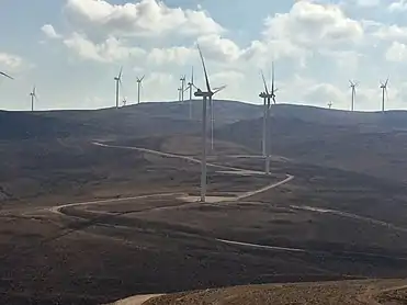 View of the wind farm