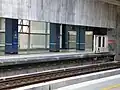 Installation of platform gates on Platform 4 of the Ma On Shan line (now Tuen Ma line) (December 2014)