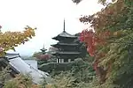 Taima-dera West Pagoda (back) East pagoda (back)