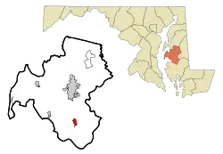 Location of Trappe, Maryland