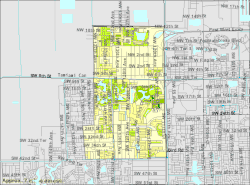 U.S. Census Bureau map showing CDP boundaries