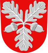 Oak branch with two acorns in the coat of arms of Tammela