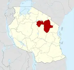 Location in Tanzania