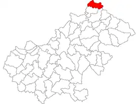 Location in Satu Mare County