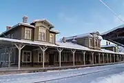 The platforms of Tartu railway station during winter.