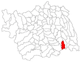 Location in Bacău County