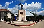 Heroes' monument in the center of Telciu