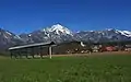 Tenetiše with Mount Storžič in the background