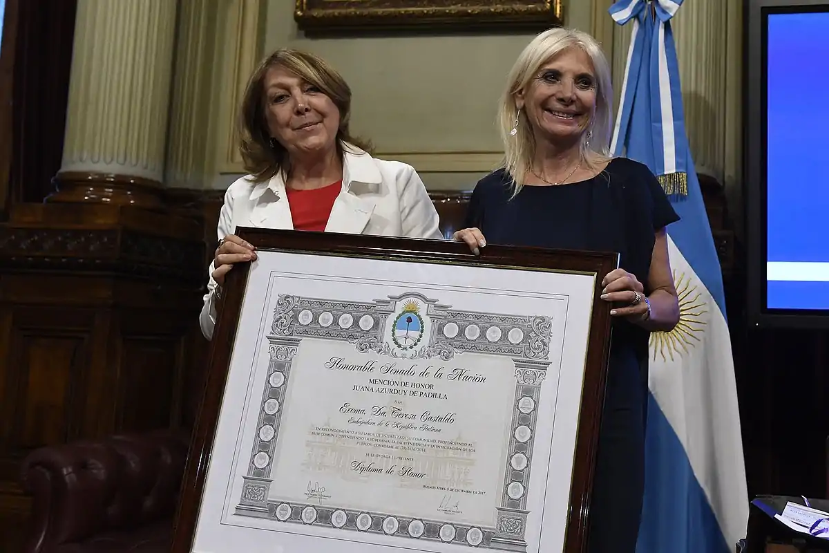 Teresa Castaldo recibe mención Juana Azurduy.jpg