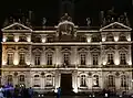 Illuminated facade, on the night