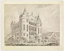 c.1888 drawing by architect Sydney Mitchell