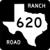 Ranch to Market Road 620 marker