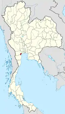 Map of Thailand highlighting Samut Songkhram province