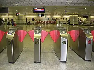 A row of Third Generation Gates at Dhoby Ghaut.