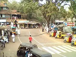 A view of Tharuvana town from Vythiri-Tharuvana road