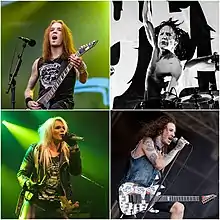 Clockwise from top left: Alexi Laiho, Jussi 69, Samy Elbanna and Olli Herman