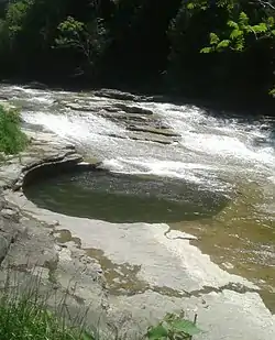 The "pot that washes itself", a pothole located just south of the Village of Canajoharie on the Canajoharie Creek