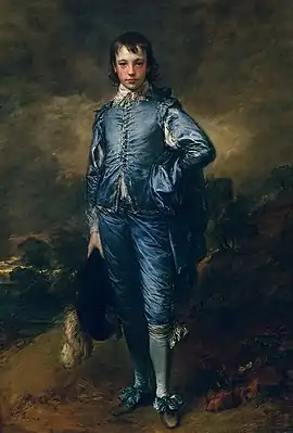 The Blue Boy (1770), featuring lapis lazuli, indigo, and cobalt colourants,