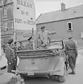 General Montgomery with Army and Royal Navy officers in Port-en-Bessin, 10 June 1944 in the Normandy Campaign