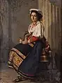 A young Italian woman in traditional Ciociaro dress (c.1869)