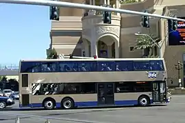 CAT Alexander Dennis Enviro500 in third "goldbug" livery (2005+)