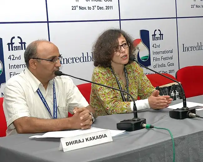 The Director of the film “How Big is Your Love”, Fatima Zohra Zamoum addressing a press conference, during the 42nd International Film Festival of India (IFFI-2011), in Panaji, Goa on November 30, 2011.jpg