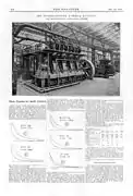 From The Engineer, a 400 hp 4-cylinder Hick Hargreaves & Co. Ltd. stationary Diesel engine under test, destined for Guayaquil, South America, 1920.