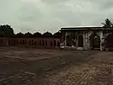 The open space or the terrace between the mosque and the entrance in the east.