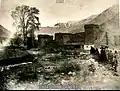 Fort of Sherqilla valley in 1888, photo taken by George Michael, British surgeon, in 1888. Sherqilla Fort