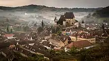 The Evangelical Lutheran medieval fortified church of Biertan/Birthälm during autumn