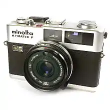 Minolta Hi-Matic F rangefinder camera made in Japan, 1972