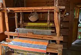 Handloom at the Korkosz Croft in Czarna Góra, Poland, 19th century