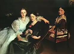 The Misses Vickers (Florence Evelyn, Mabel Frances, Clara Mildred), John Singer Sargent, 1884