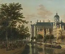 The Nieuwezijds Voorburgwal with the Flower Market, Amsterdam, 1686