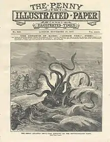 #42 (24/9/1877)Another depiction of the Catalina specimen, from the cover of the 17 November 1877 issue of The Penny Illustrated Paper and Illustrated Times ([Anon.], 1877c:305, fig.)