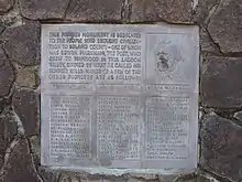 The Pioneer Monument at Pena Adobe Park