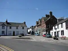 View of the square in the village of Auchencairn