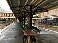 The former centre platform at The Station Newcastle, facing west in January 2021