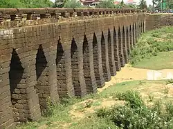 The bridge's corbel arches