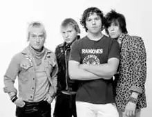 The Exploding Hearts.  Left to right: Adam Cox, Jeremy Gage, Matt Fitzgerald, Terry Six