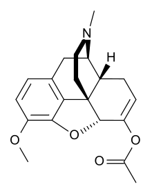 Chemical structure of Thebacon.