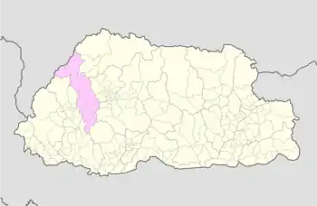 Location of Mewang Gewog