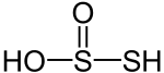 Structure of thiosulfurous acid