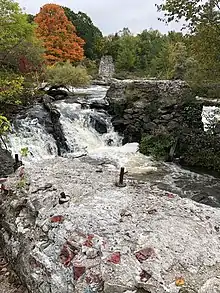 Remnants of mill foundations at the Third Falls