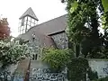 Village church as it looks today, its basic lower structures of boulders trace back to the commandry.