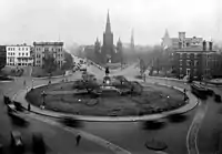 Thomas Circle, ca. 1922, viewed from the Portland Flats