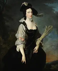 Portrait of Lady Lucy Manners by Thomas Hudson, drapery by Joseph van Aken