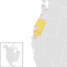 Distribution of the Mazama pocket gopher