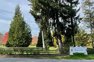 Entrance to Thompson Park in Lincroft