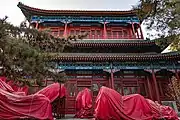 The Thousand-Buddha Pavilion, rebuilt in 2015.